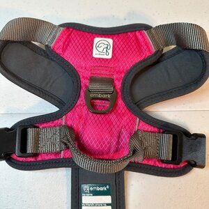 Embark Adventure Dog Harness Pink Medium Polyester Adjustable Reflective Straps